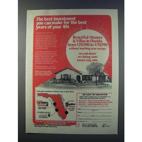 1981 Veteran's Village Independence, Jupiter Florida Ad