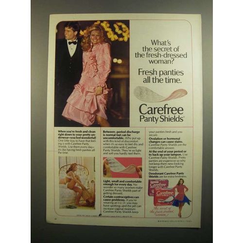 1984 Carefree Panty Shields Ad - What's the Secret?