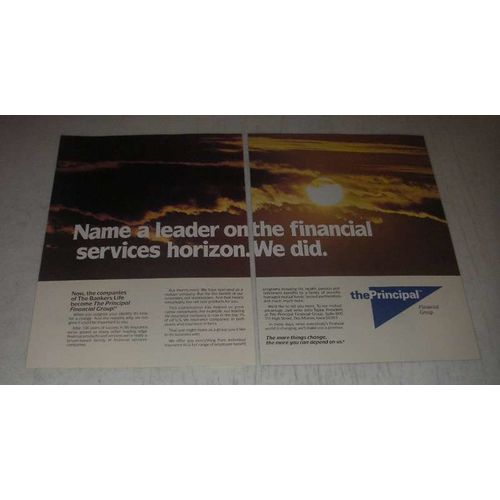 1985 The Principal Financial Group Ad - Name leader on financial services