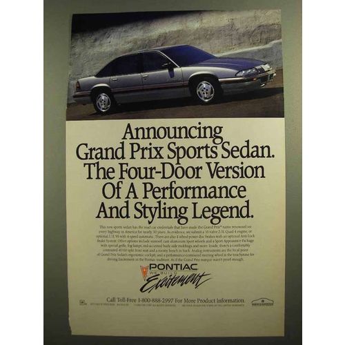 1989 Pontiac Grand Prix Sports Sedan Ad - Legend