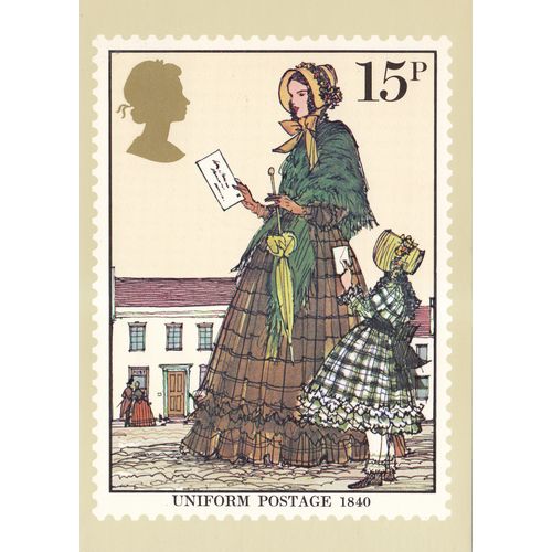 Colour Postcard Uniform Postage PHQ card 1840