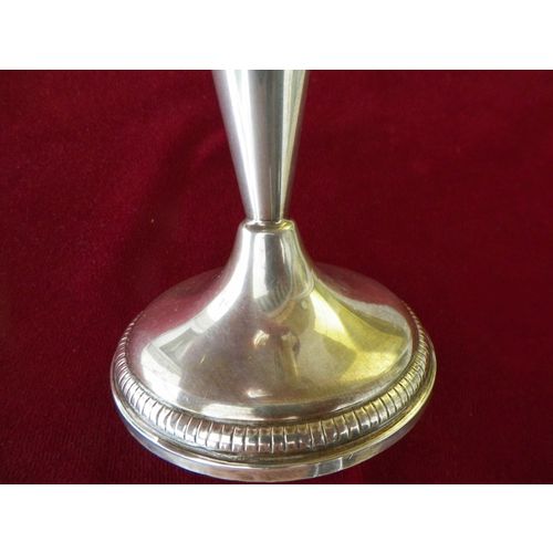 REVERE 10 1/4'' STERLING SILVER TRUMPET VASE 5 1/8" TOP DIAMETER