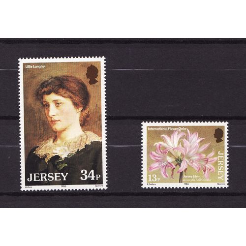 1986 Jersey,Lilies, NH Mint Set of Stamps, SG 380-1