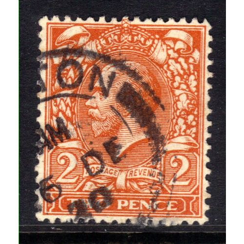GB 1912 - 24 KGV 2d Orange Die 1 SG 368 Wmk 100 ( R8 )