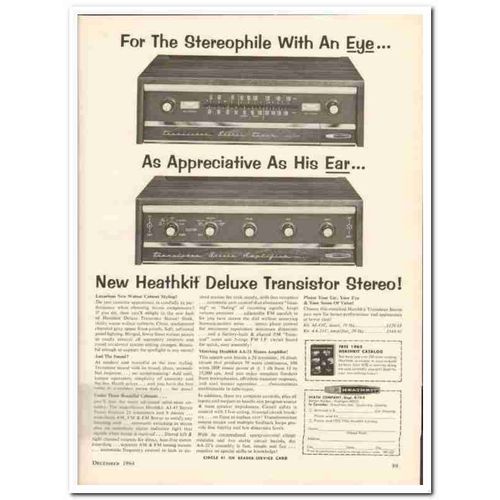 HEATH COMPANY 1964 Heathkit AJ-43 tuner AA-21 amplifier vintage ad