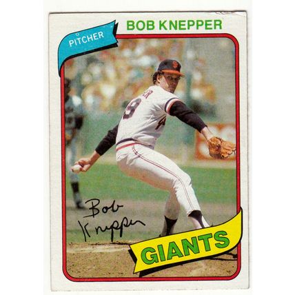 1980 Topps baseball card 111 Bob Knepper - Giants