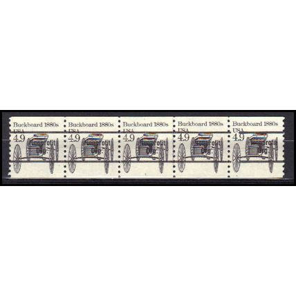 2124a 4.9c Buckboard Very Fine MNH Dry Gum PNC 2/5 Gap 1R X0341