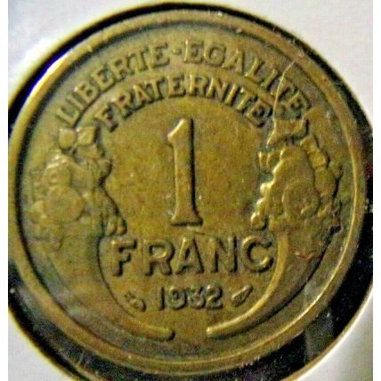 1932 France-1 Franc-Extremely Fine details