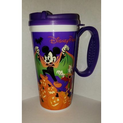 DISNEYLAND PARKS HAPPY HALLOWEEN 2018 TRAVEL SIPPER MUG CUP W/ LID~NEW~GHOULS