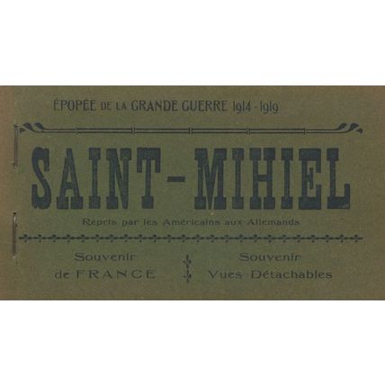Saint Mihiel 24x WW1 War French Antique Postcard Book
