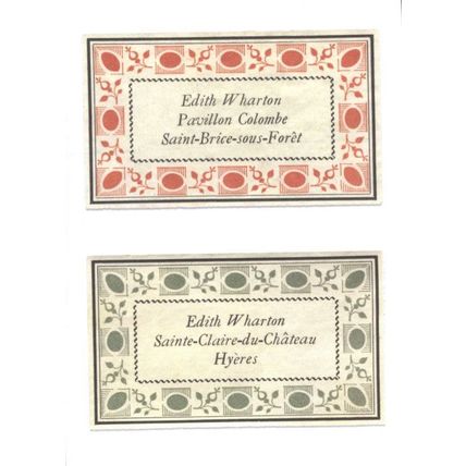Bookplate For Edith Wharton By Daniel Updike Paris Book Plate postcard