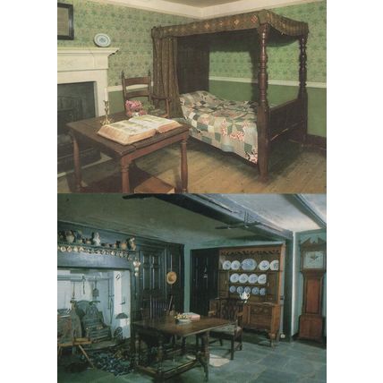Beatrix Potter Book Author Hill Top Farmhouse Bedroom 2x Postcard s