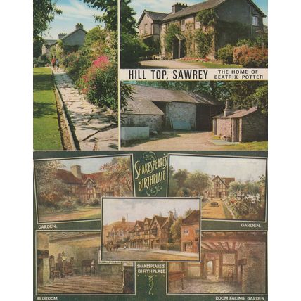 Shakespeare & Sawrey Farm Beatrix Potter Book Author 2x 1970s Postcard