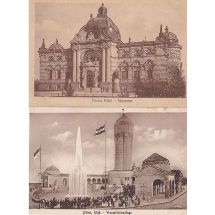 Duren Wasserturmanlage Museum 2x Old German Postcard s