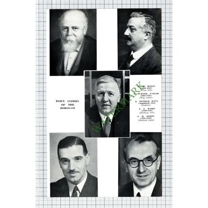HARROGATE Town Clerks Wyles Turner Taylor Neville Knox Dodds Baird 1959 Cutting
