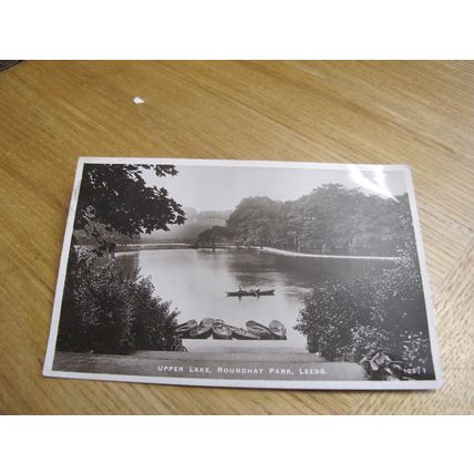 1914 fr Real photo Postcard - Upper Lake, Roundhay Park - Leeds, Yorkshire