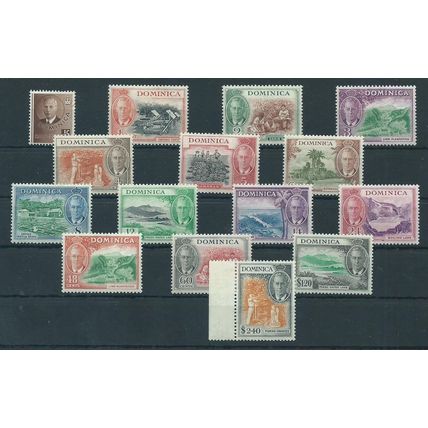 Dominica stamps sg120 set 1951 sg 120 hm