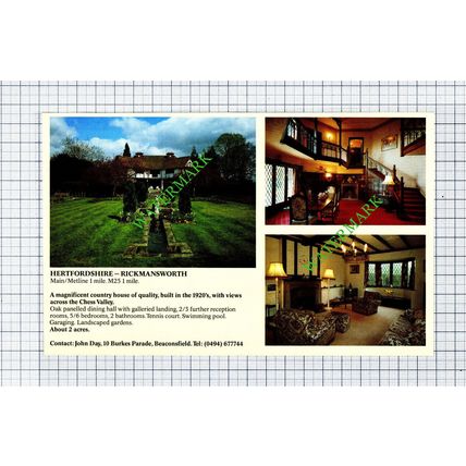 Rickmansworth Hertfordshire House Advert - 1991 Cutting