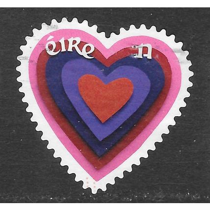 EIRE IRELAND 2021 HEARTS CUTOUTS SHAPE LOVE N RATE CLEAN BACK DIE CUT UK RAY