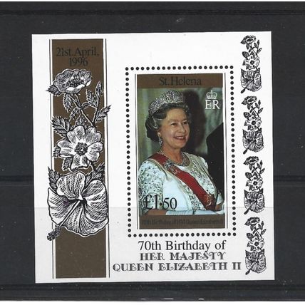 St Helena.Mini Sheet 720 £1.50 Queen Elizabeth II.Unmounted Mint.Mar24
