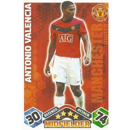 Match Attax 2009/10 Collection: Manchester United, Midfielder - Valencia (Antoni