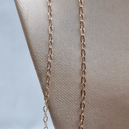 Vicenza Diamond Cut Oval Trace Chain 36" Long Rose Gold Overlay 925 Silver 3.37g