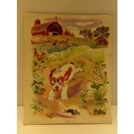 Vintage Golden Press Farm Animals Board Puzzle 13 pc 80-4A