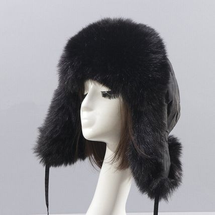 Winter Hat Fur Women Faux Hat Earflap Ski Trapper Cap Warm Russian Ushanka Hat
