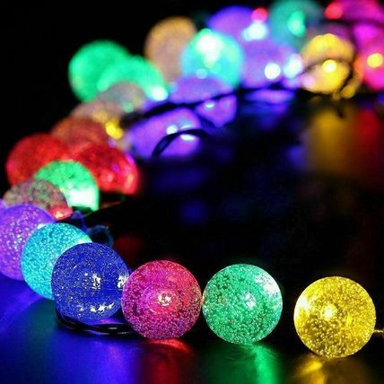 LED Ball Solar Light Party Fairy Outdoor Retro Ball String Lights Patio Garden