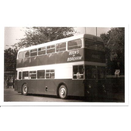 Black & White Photograph of Boon’s Coaches of Boreham - EKP 234C ex. Maidstone