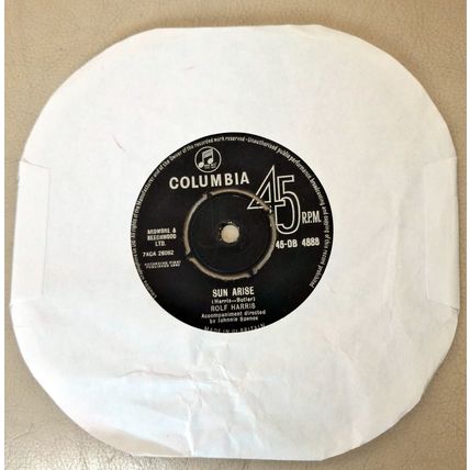 Rolf Harris : Sun Arise : 45 rpm single : 1962