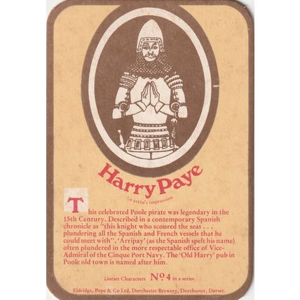 BEER MAT - ELDRIDGE POPE BREWERY - DORSET CHARACTERS - (Cat No 117) - (1979)