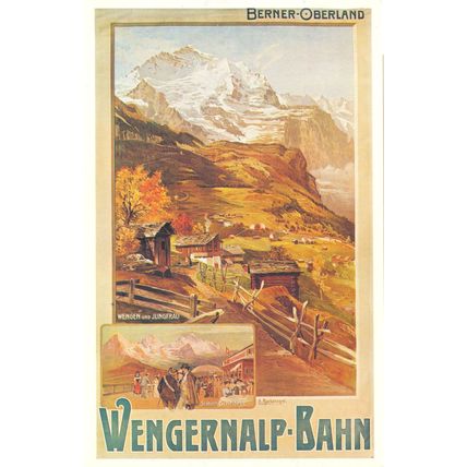 Wengernalp Bahn Railway 1895 Switzerland Poster Postcard