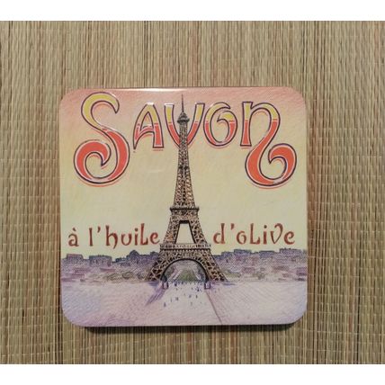 Set of 4 Soaps In A Tin Rose, Lavender, Verbena and Flower of Cotton