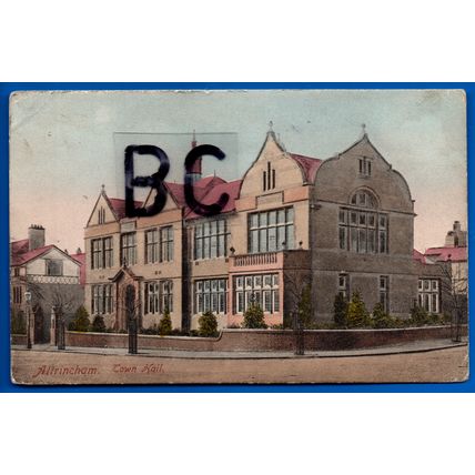 Postcard Town Hall Altrincham Cheshire / Manchester Nr Sale Timperley Hale