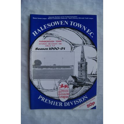 1990 programme Halesowen Town v. Farnborough Town