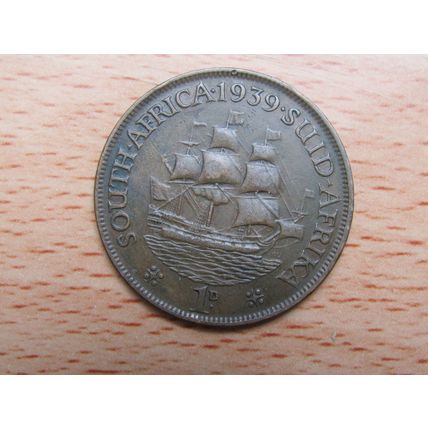 South Africa 1939 1d Penny Coin