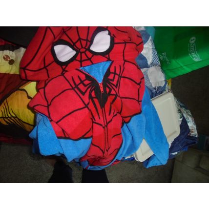 AMAZING SPIDER-MAN Fleece Hooded One Piece Pajamas/Costume!! Size 10/12! $27.00