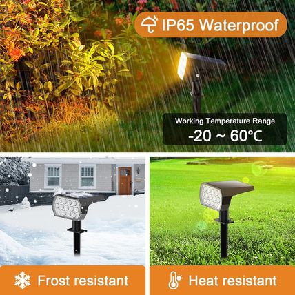 Solar Spot Lights Outdoor Color Changing, [7 Modes/10 Pack] Christmas IP65 Water