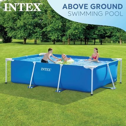 Intex 9.8' X 79" X 29.5" Rectangular Frame above Ground Outdoor Backyard Swimmin