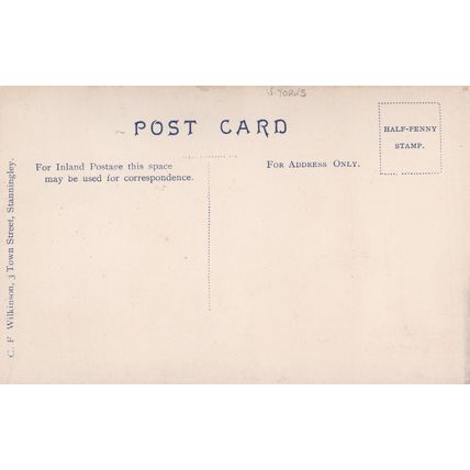 EC442 STANNINGLEY PARISH CHURCH. PRINTED POSTCARD