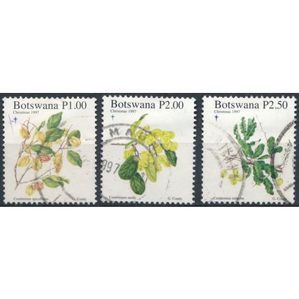 Christmas, Plants: 3 Values - Botswana 1997 - FH - SG 878/80