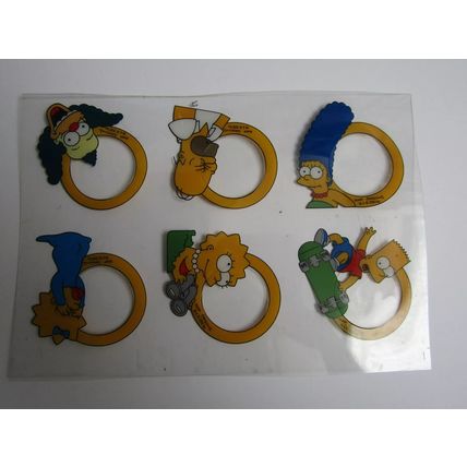 Quaker - Sugar Puffs 2001 The Simpsons Cereal Box & Uncut Sheet of Magni-Finders