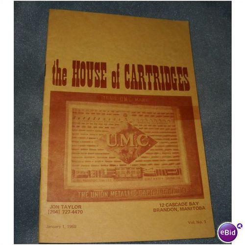 1969 House of Cartridges Cartridge Collector Catalog