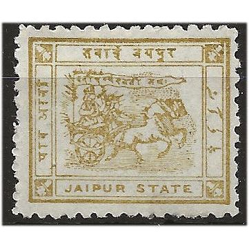 Jaipur (IFS) 1906 SG9 1/4a Olive-Yellow Mounted Mint .. .
