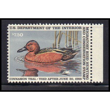 RW52 $7.50 Cinnamon Teal Very Fine MNH KA9396