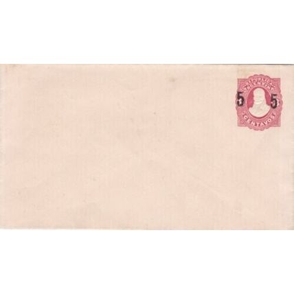 Argentina 5 Centavo overprint ON 8c postal stationary cover unaddressed VGC