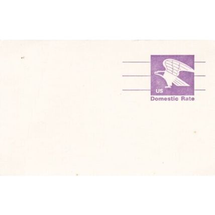 United States 1981 Domestic Rate Postal Card unused VGC