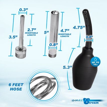 Clean Stream Complete Cleansing System Kit Enema Steel Hose Cleanstream Anal Ass