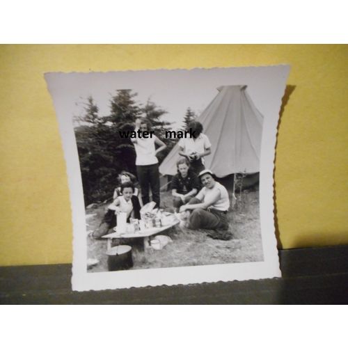 Girl Guides Scouts Camping Vintage Black and White Photo 1950's #8